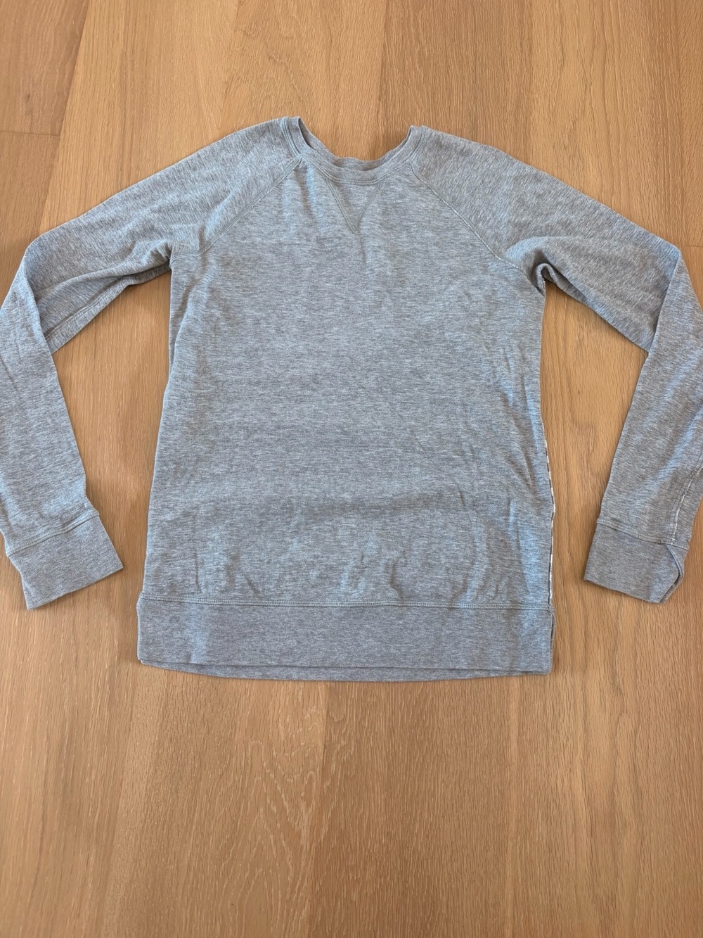 Lululemon Grey - Grey and white striped Reversible Crewneck sweatshirt